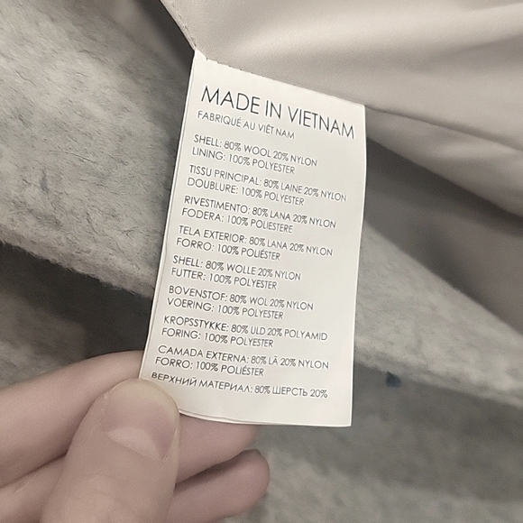 Club Monaco Grey Trench Coat - Picture 2 of 3